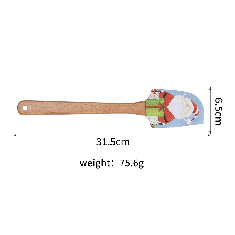 Newest Flowers Pattern Large Pointed Head Kitchen 43g  Baking Silicone Spatula  Food Grade Cake Cream Scraper