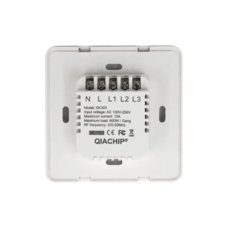 QIACHIP 433Mhz RF Remote Control Switch Dual Control Zero FireWire 86 Wall Panel Wireless Receiver Smart Home SK301/2/3