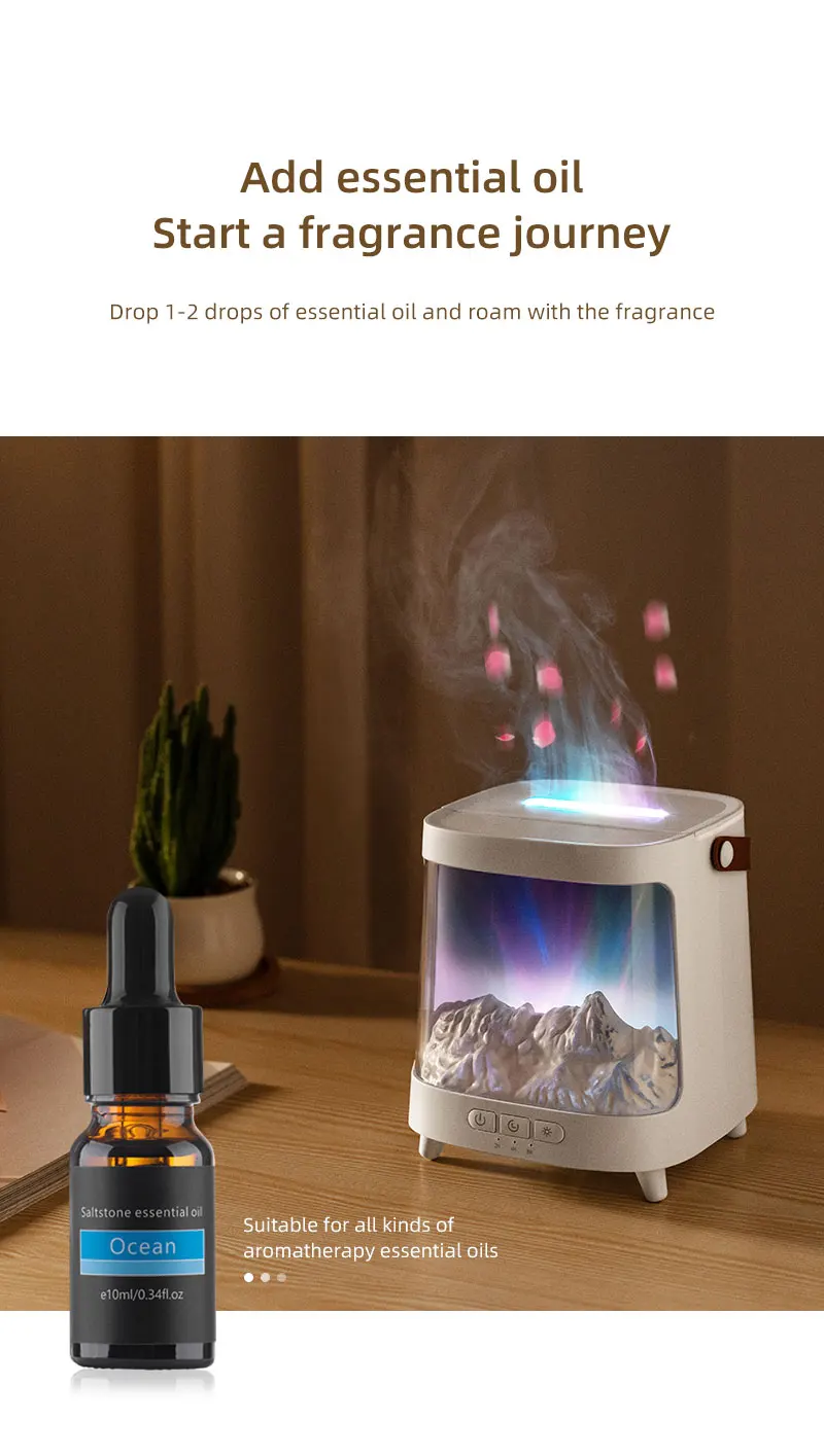 Yeni Aroma Esansiyel Yağlı Ev Tipi Yaratıcı Şenlik Ateşi Hava Nemlendiricisi 200ml Simüle Edilmiş Şömine Aroma Difüzörü