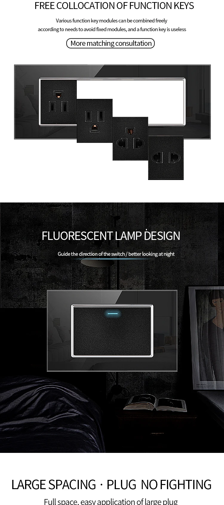 Jordan Chile Wall Socket Ularome Socket 118 Glass Panel Usb16a Italian