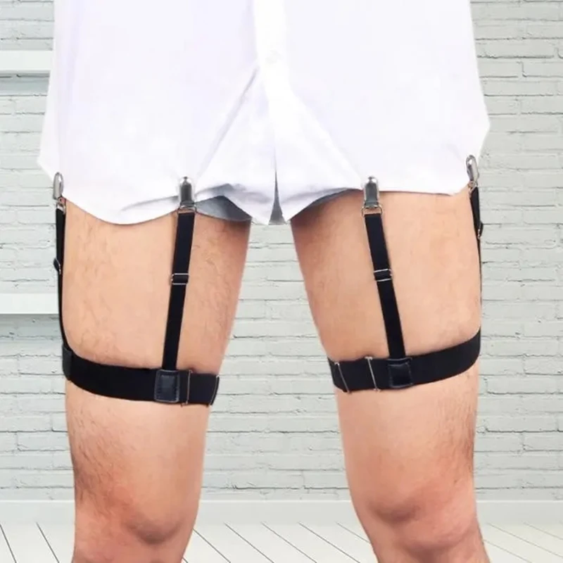 Business Men Non-Slip Nylon Shirt Garter Belt Suspenders Business Men Non-Slip Nylon Shirt Garter Belt Suspenders