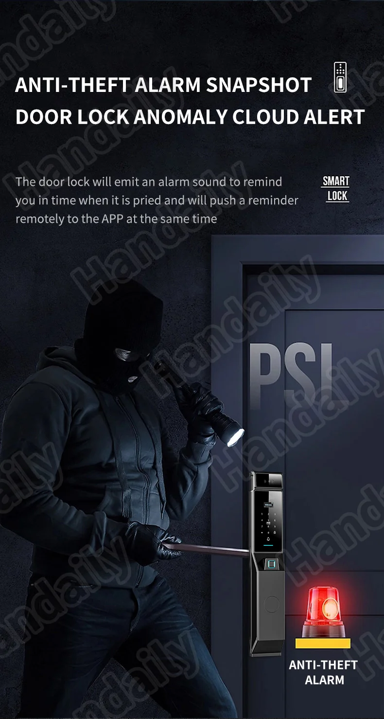 ip 66 waterproof cerradura inteligente tuya face recognition smart door lock palm security digital lock for israel 6068 mortise r90-8