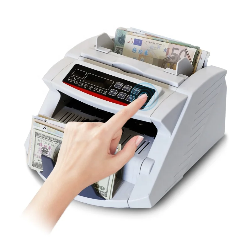 LD-7400 Portable LCD Money Counter with LED Display Multi-Currency Bill Counting and Counterfeit Detection Machine