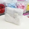 White hairband massage brush 4-piece set-transparent pp box