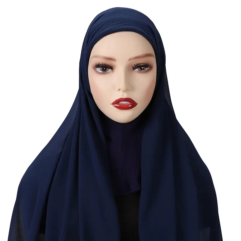 Luxury Women's Headscarf Hijab Scarf Cap Fashion Muslim Arab Plain - Main Image