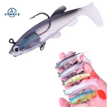CHEERTY Catfish Carp 9cm 14g Silicone Soft Bait T-Tail Sinking Minnow Lure Hooks Tasmanian Devil Artificial River Lake – Soft Lure – view 2