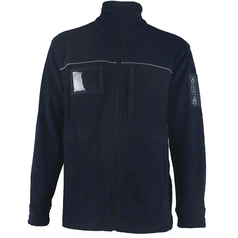TenMoSoft FR Antistatic Arc Flash Protective Fleece Jacket Fire Retardant Fleece Winter Shirt