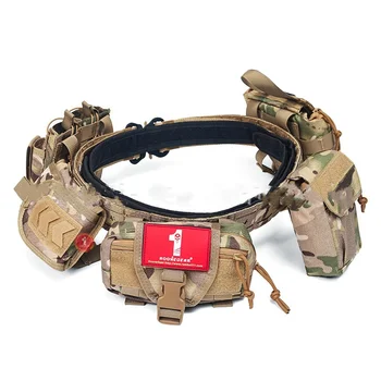 A-6 waist seal 6-piece multi-functional training patrol sports tactical waist belt waterproof nylon belt suit