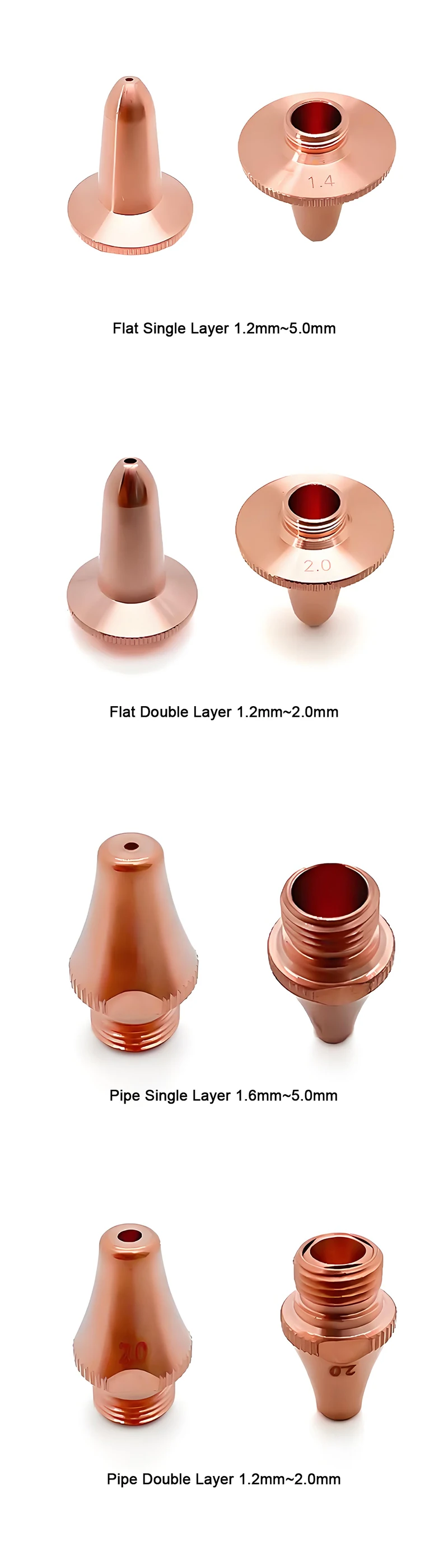 BOCHU Original Fiber Laser Cutting Nozzle New Condition Compatible with BLT421T BLT441T BLT520H Laser Cutting Head