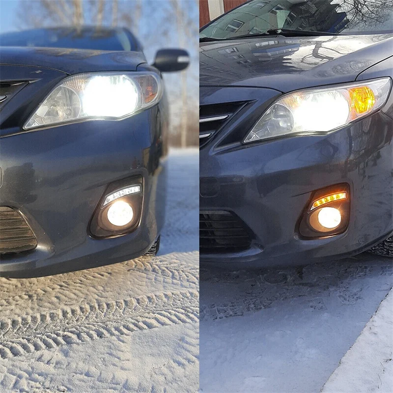 Asosi LED DRL Fog Lamp Cover With Daytime Running Light For Toyota Corolla Altis 2010-2013 – 6000K White