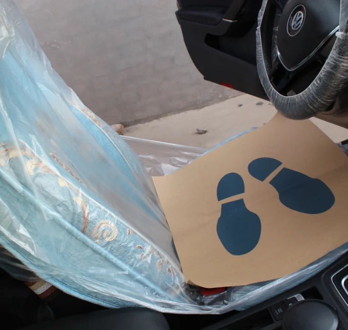 Universal PE Plastic Transparent Cover Disposable Car Seat Cover