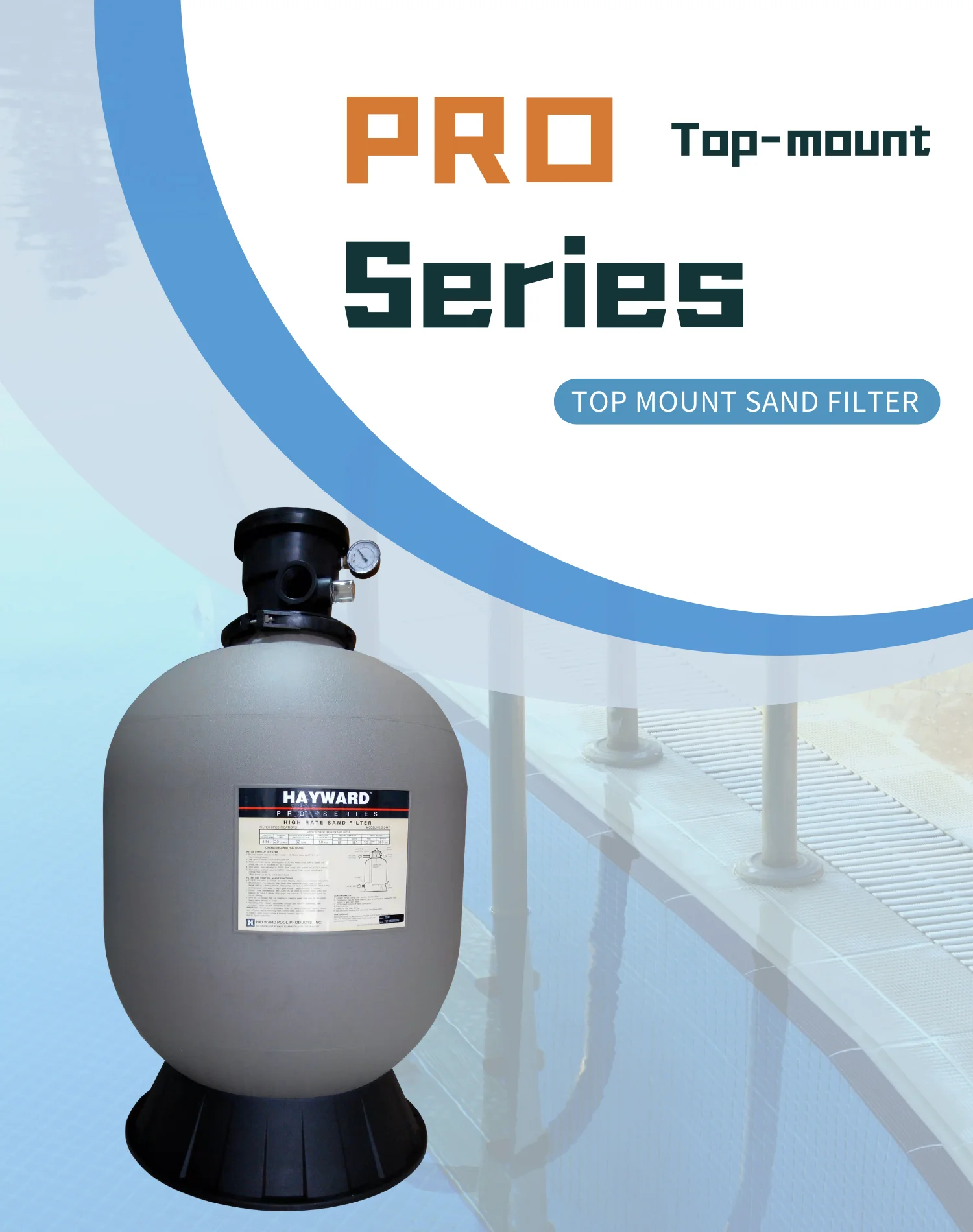 Top Mount Sand Filter Hayward Sand Filter Plastic Sand Filter Pump