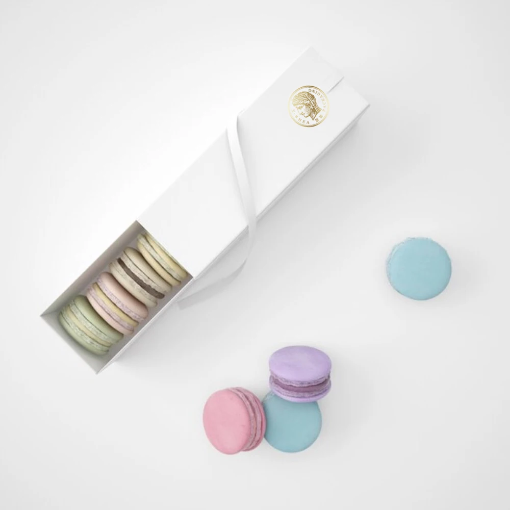 Custom Drawer Shape Macaron Packaging Small Cookie Candy Bakery Cake Macaron Box 10x10x5