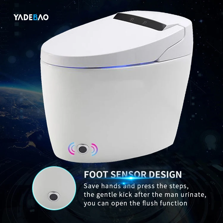 Hot Auto Sensor Flush Open Electric Intelligent Toilet Wc Electric Smart Seat Toilet With Bidet Function