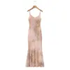 Hibiscus pink slip dress