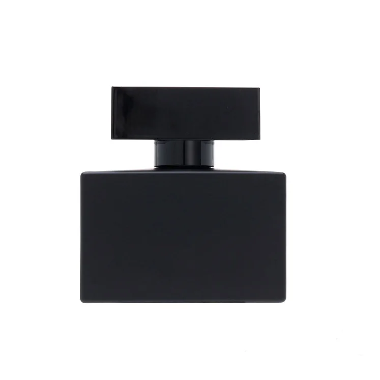 Wholesale 50ml Flat Square Fragrance Black Mens Cologne Empty Perfume