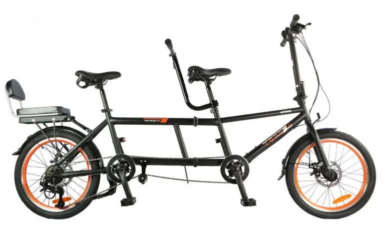 3人乗り2人用タンデム自転車折りたたみ式ダブル2人乗り自転車