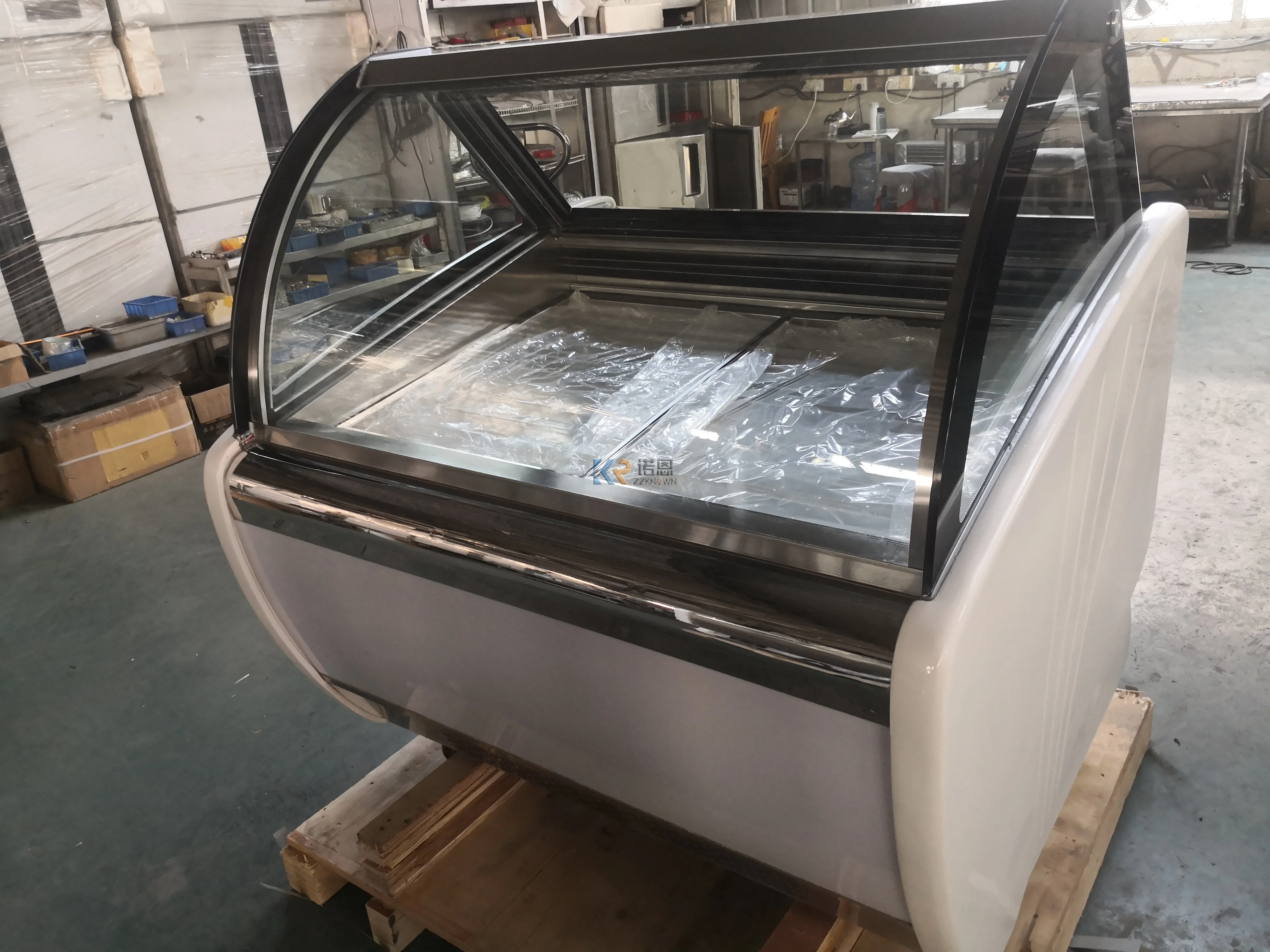 アイスクリーム冷蔵庫ガラスドア冷凍庫アイスクリームファースト