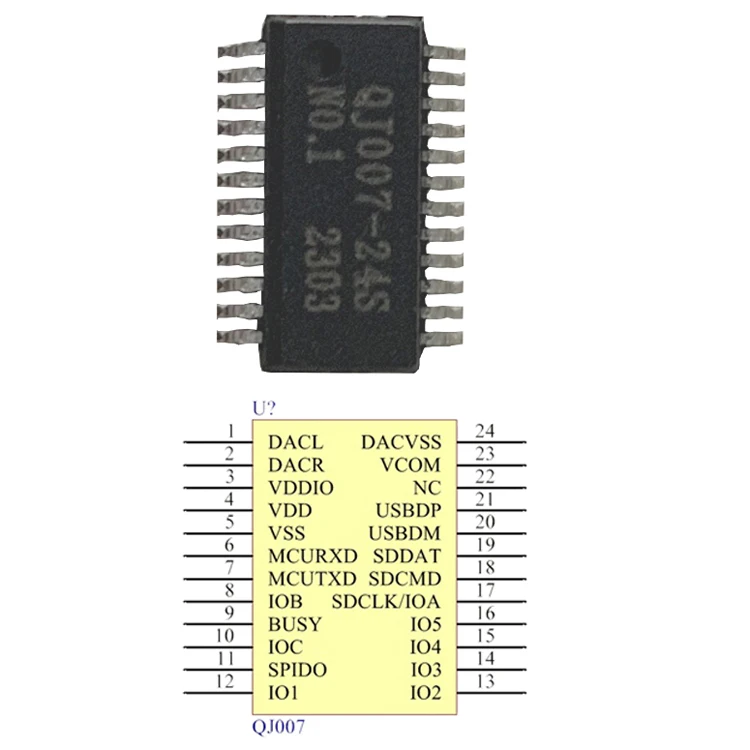 Recordable Serial Port Control SOP24 Decoding Chip Music IC