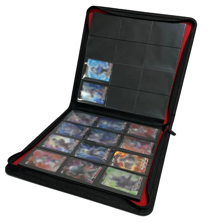 Large Custom Print Protected Zippered Oversized Trading Card Binder 12 Pocket