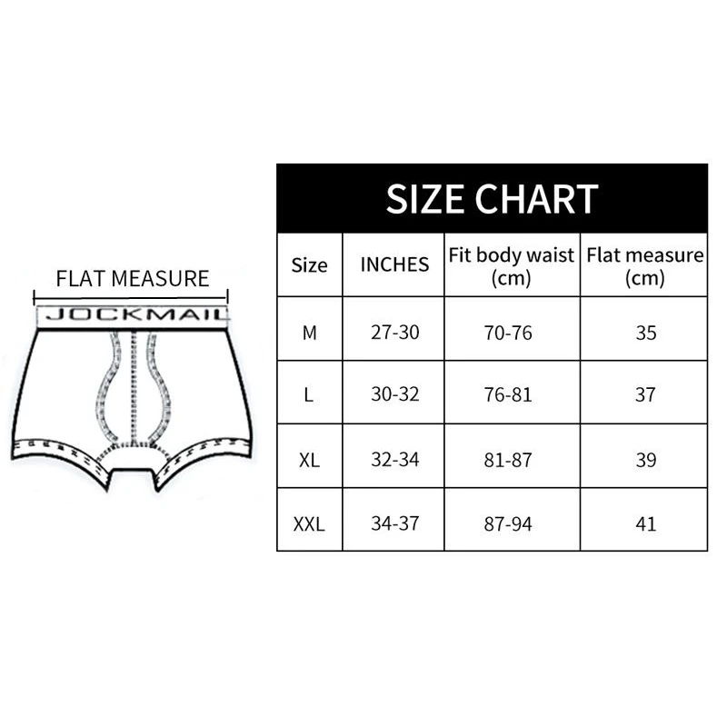 Jockmail Sports Men's Underwear Low Rise Close Fitting Breathable Boxer ...