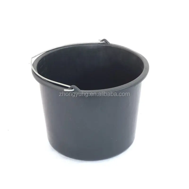 10 Liter Plastic Mortar Bucket with Metal Handle Cement Bucket Construction Bucket
