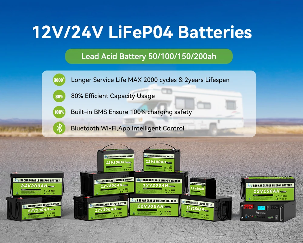 2024New LiFePO4  Battery 10kwh 12V 100ah 150ah 200ah Lithium Lead acid Gel Storage System Solar Battery manufacture