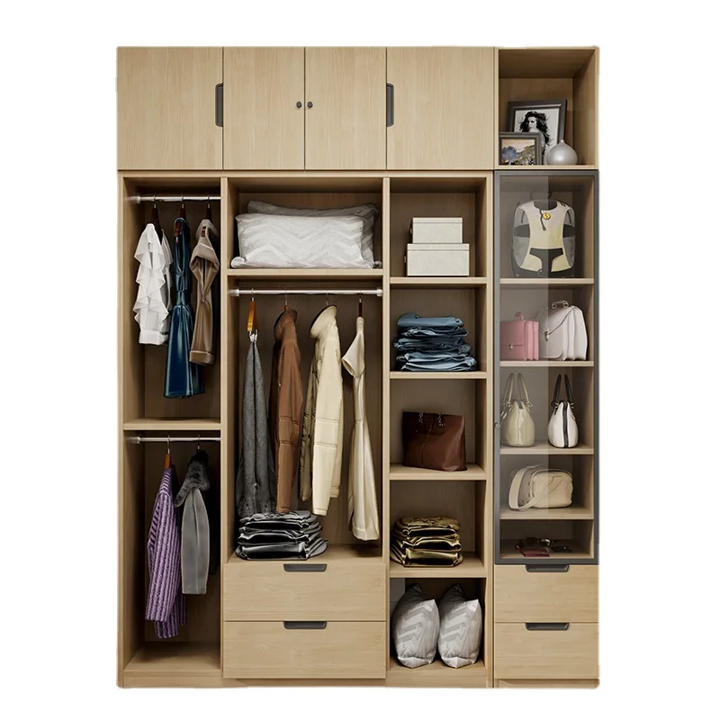 Armario De Madera Moderno Para Dormitorio,Mueble Sencillo,Organizador De  Ropa - Buy Muebles De Dormitorio,Armario Armario,Gabinete De Almacenamiento  De Product on 