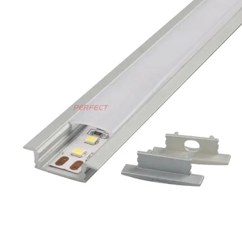 6063-t5 Silver Recessed Led Aluminum Profile For Led Strips Light 12mm ...