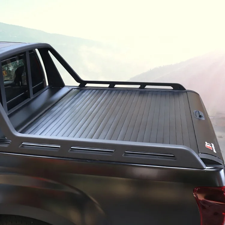 Tonneau Cover Roller Lid Pick up Truck Hard Bed Car Retractable Aluminium Alloy for Isuzu Dmax Black 4X4 Pickup Truck Cars Autos