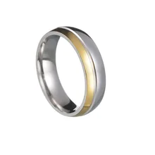 Wholesale Romantic Couple Rings Stainless Steel Ring Stainless Steel Inset Zircon Two Tone Wedding Rings Jewelry
