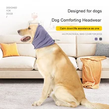 Hot-Selling Cross-Border Pet Earmuffs Winter Warm Solid Pattern Adjustable Dog Headgear Anti-Thunder Shock Christmas Polyester