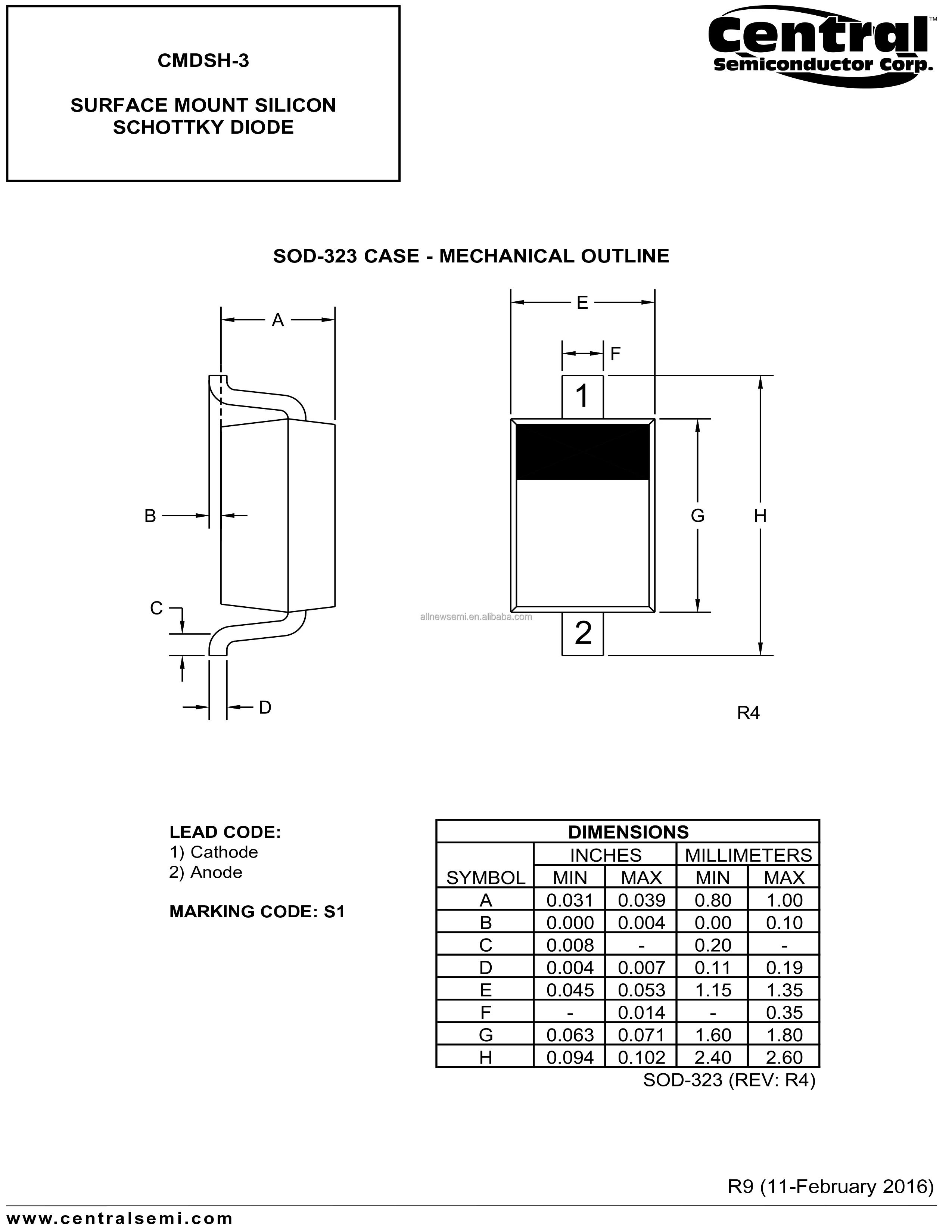 You can contact me for the best price Original CMDSH-3 Rectifier Diode Schottky 30V SOD-323 Hot sale Original