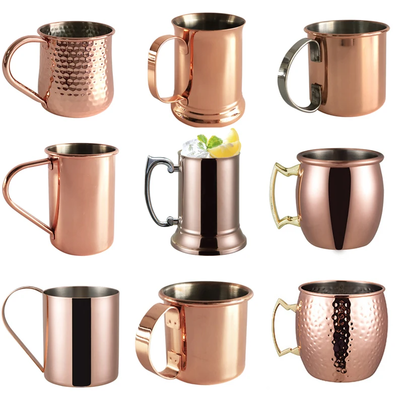 Tazza Moscow Mule In Rame Puro Martellato - Senza Rivestimento, Ideale Per Bevande Fredde, Regalo Perfetto Per Bar E Casa - Foto 4