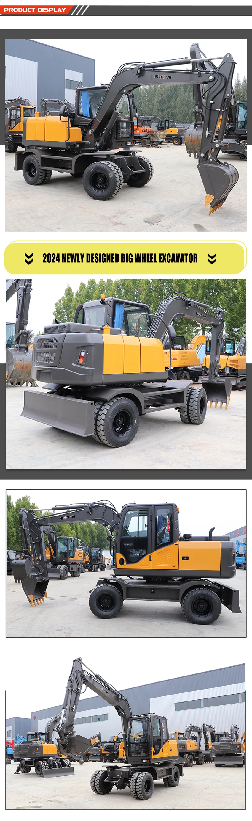 Sdtw Ton Mini Wheel Excavator For Sale Official Manufacturer 7t 8t 9t