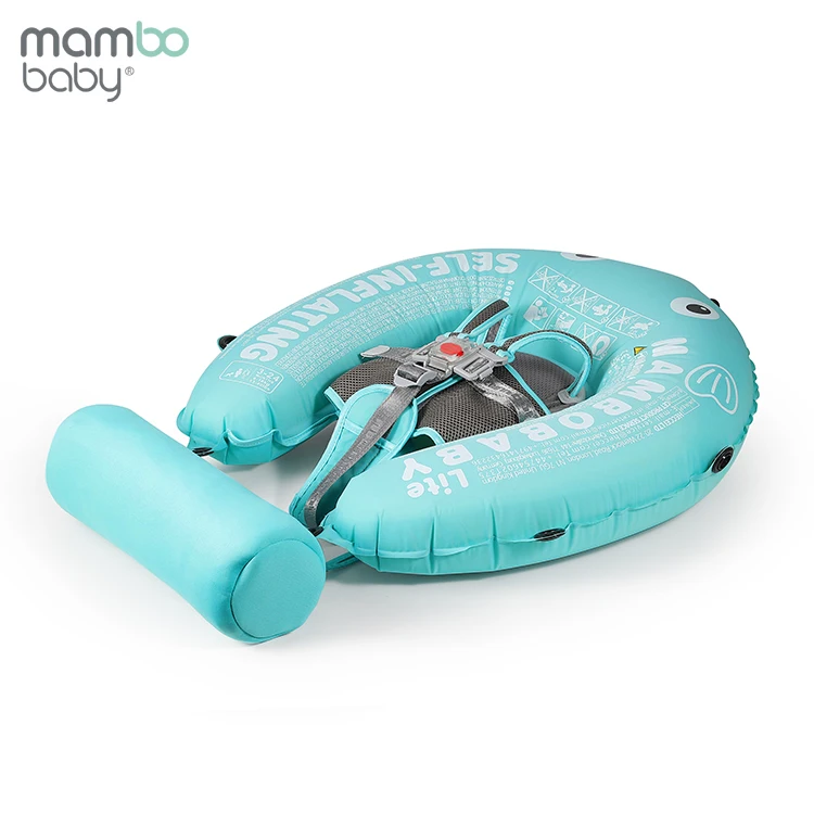 Mambobaby Self Inflating 3 to 24 Months Baby Float with Waterproof Canopy Hot Sale Customize Portable Swimming Floating