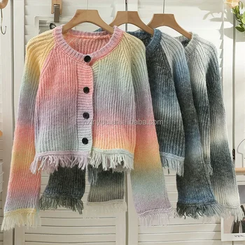 Loose Knit Womens Cardigan Ladies Sweater Factory Wholesale Customized Long Womens Autumn and Winter Casual Standard 100% Wool