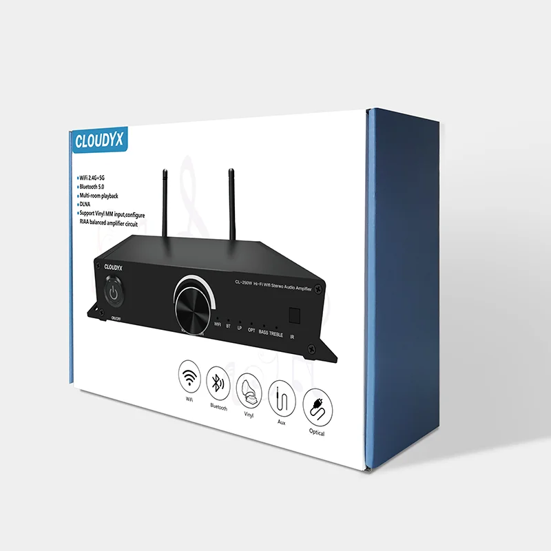 Cl250w(a31) Hifi Wifi Stereo Audio Amplifier With Wifi2.4g/bt 5.0