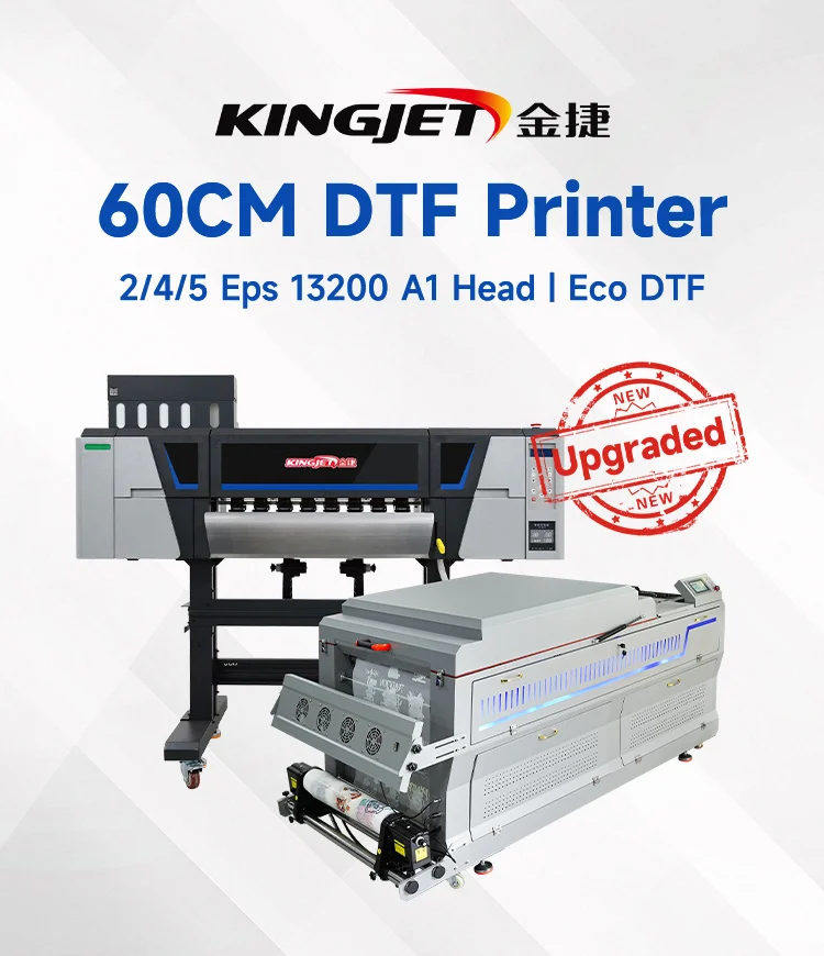 Kingjet USA 60CM DTF Printer A1 Size with Shaker Powder Machine