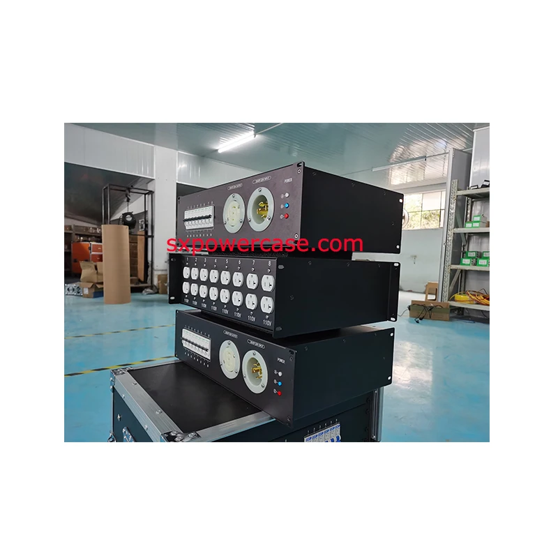 SX 3u 30a Input 8way Out Rack Mount Single Phase Socapex Electrical Power Distro Boxes