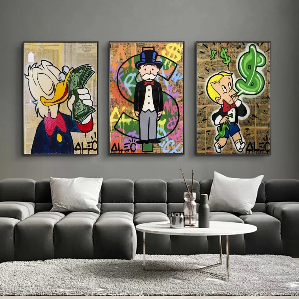 Popular Trend Alec Graffiti Cartoon Character Art Canvas Painting Poster  Printing Bedroom Home Decoration Wall Art - Buy American Hot Selling Triple  And Multiple Cartoon Animals Can Customize The Frame Hanging  Picture,Nostalgic