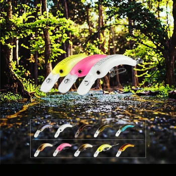 Wholesale MI007 6cm 9.8g Printed ABS & High Carbon Steel Artificial Hard Bait Minnow Lure for Bass Trout-Sea Fishing Lake Stream – Minnow – view 4