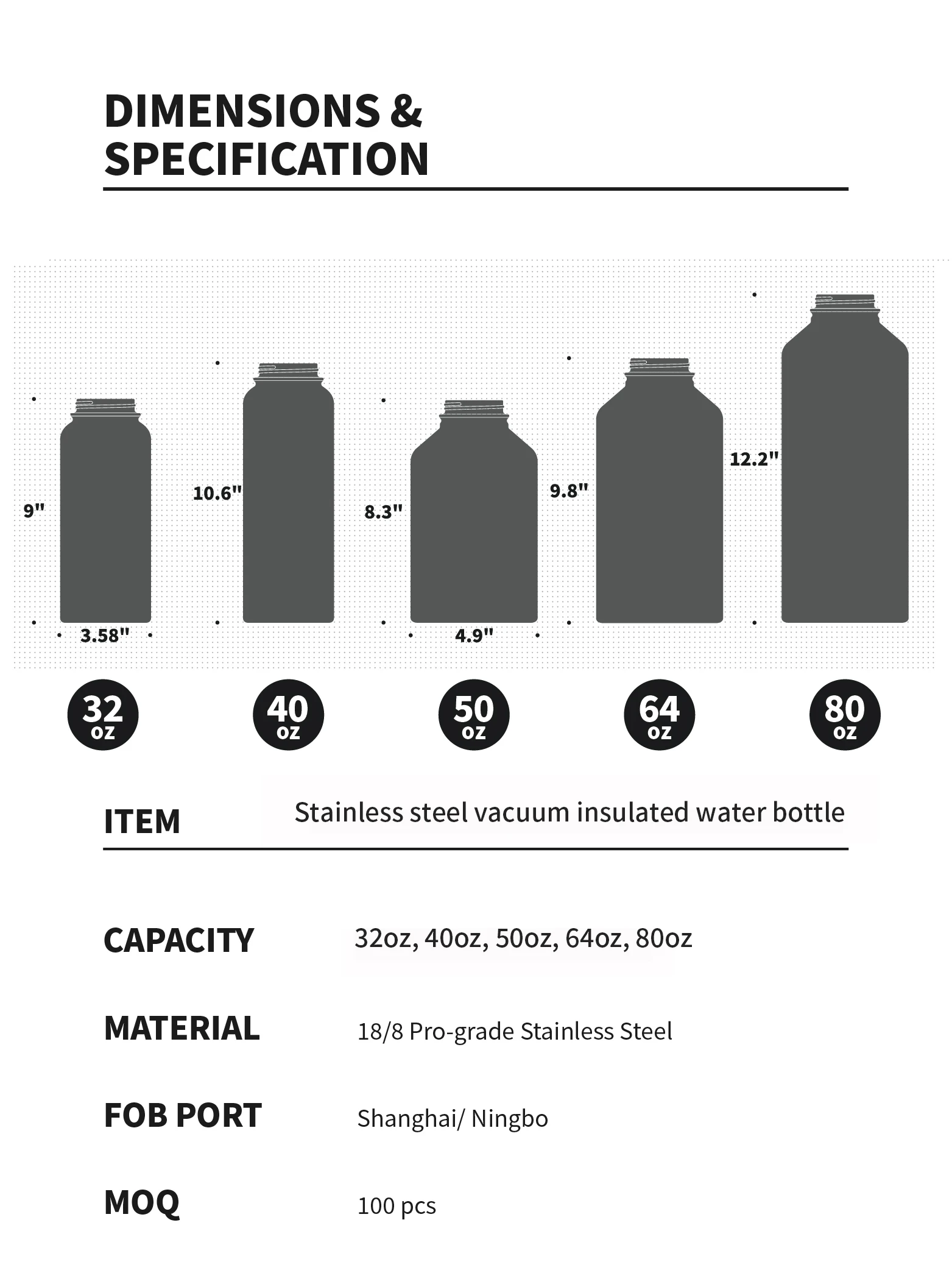 304 Stainless Steel Insulated Vacuum Flask Custom Water Bottle Logo