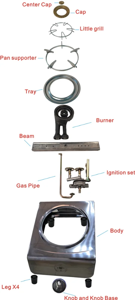 Single Burner Gas Stove Tempered Glass Table Top Cooker Blue Flame Home Cooking Appliance High Quality Cooktops