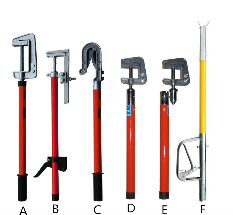 RunZe 3/4 Phases High Voltage Earthing Set with Fiberglass Grounding Sticks Nd Clamp Ground Rod (0.4kv-500kv for Power Stations)