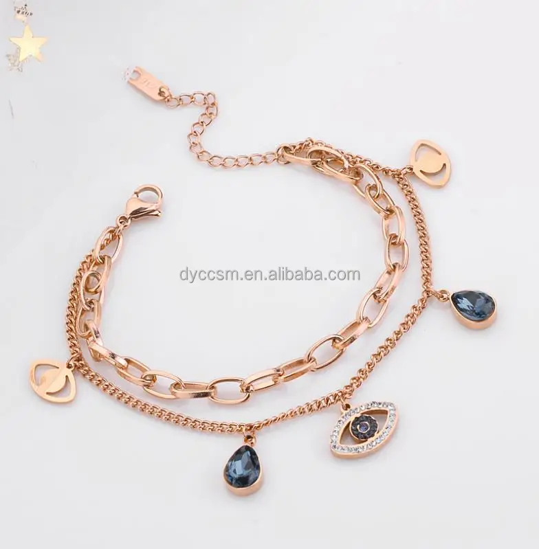Zircon Titanium Steel Closure Bracelet main image 1