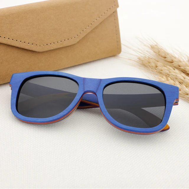 Real High Quality Wooden Sunglasses UV400 Wholesale Bamboo Sunglasses Custom Polarized Lenses