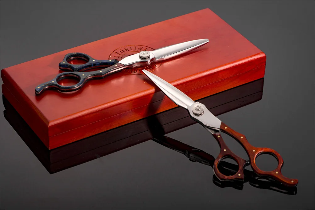 Hair Barber Scissor Japan 440c Steel Wood Handle Scissors Cutting