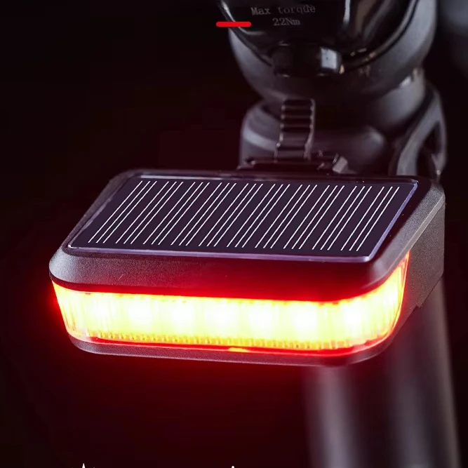 Cycling Safety Solar Tail Light Rechargeable USB Led  Bike Solar Power Bicycle Bicycle