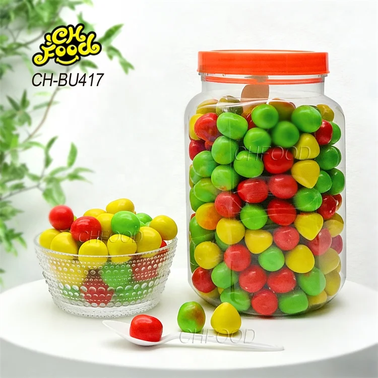 Wholesale Mix Fruit Flavor Bubble Gum Halal Gum OEM China Colorful Ball Chewing Gum Sweet Candy Snack